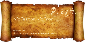 Pásztor Áron névjegykártya