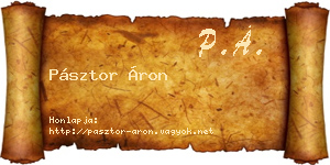 Pásztor Áron névjegykártya